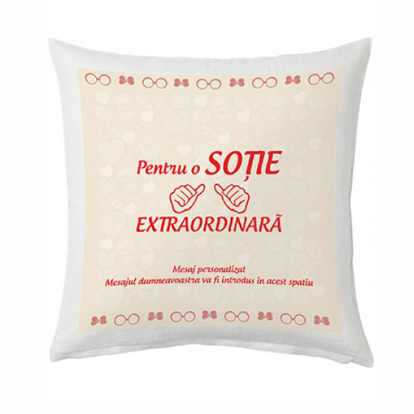 Perna personalizata cu mesaj pentru sotie
