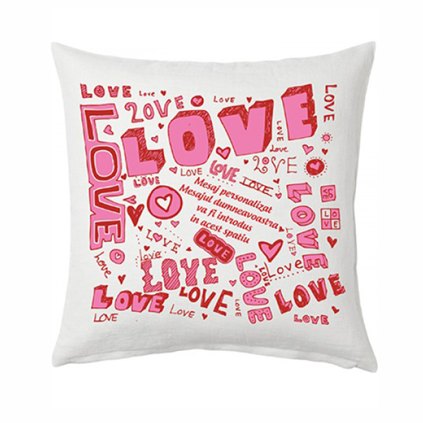 Perna personalizata cu mesajul love