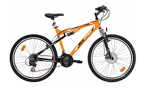 Bicicleta Bikesport Full 26 mango/negru